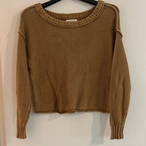 American Eagle Outfitters Brown Crew Neck Sweater